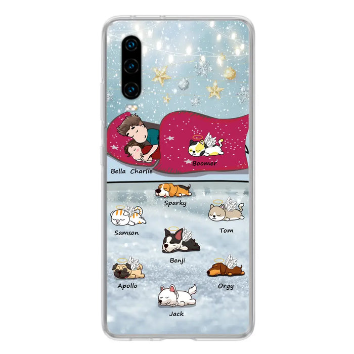 Custom Personalized Couple With Pet Phone Case - Upto 8 Pets - Best Gift For Dog/ Cat Lover - Case For Xiaomi, Oppo And Huawei