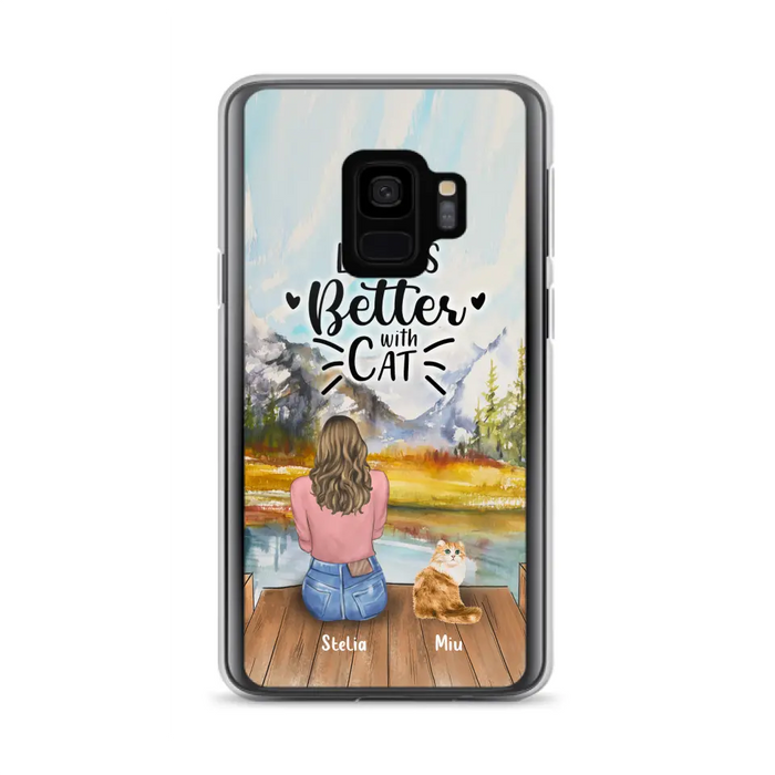 Custom Personalized Cat Mom Phone Case - Gifts For Cat Lovers With Upto 4 Cats - You Had Me At Meow - Case For iPhone(Update Iphone 14), Samsung And Xiaomi