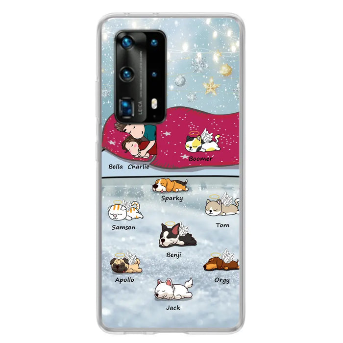 Custom Personalized Couple With Pet Phone Case - Upto 8 Pets - Best Gift For Dog/ Cat Lover - Case For Xiaomi, Oppo And Huawei