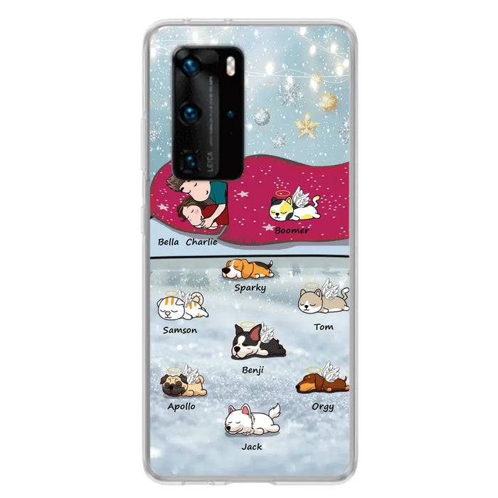 Custom Personalized Couple With Pet Phone Case - Upto 8 Pets - Best Gift For Dog/ Cat Lover - Case For Xiaomi, Oppo And Huawei