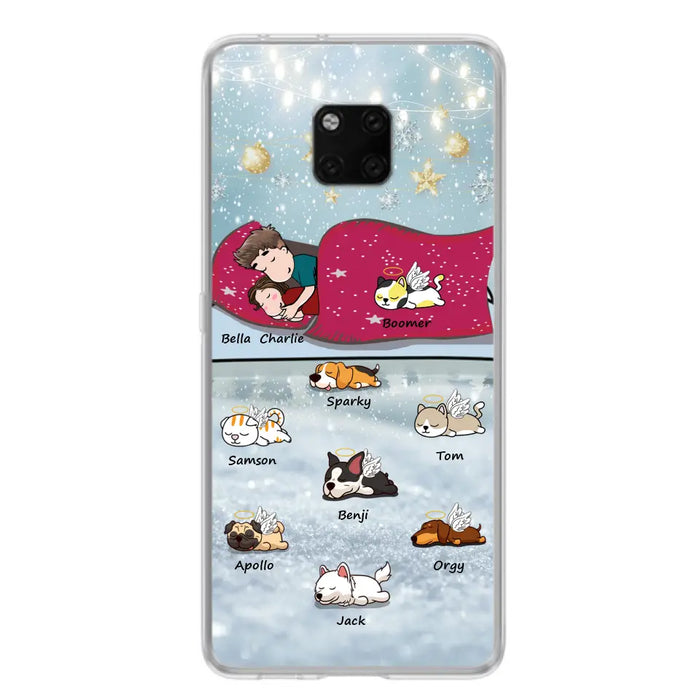 Custom Personalized Couple With Pet Phone Case - Upto 8 Pets - Best Gift For Dog/ Cat Lover - Case For Xiaomi, Oppo And Huawei