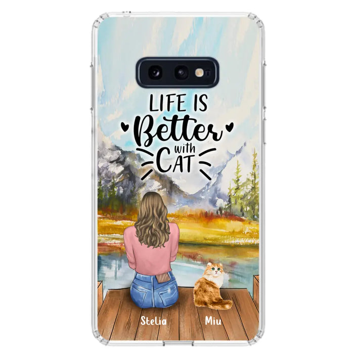 Custom Personalized Cat Mom Phone Case - Gifts For Cat Lovers With Upto 4 Cats - You Had Me At Meow - Case For iPhone(Update Iphone 14), Samsung And Xiaomi