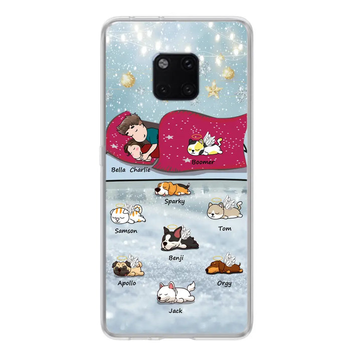 Custom Personalized Couple With Pet Phone Case - Upto 8 Pets - Best Gift For Dog/ Cat Lover - Case For Xiaomi, Oppo And Huawei