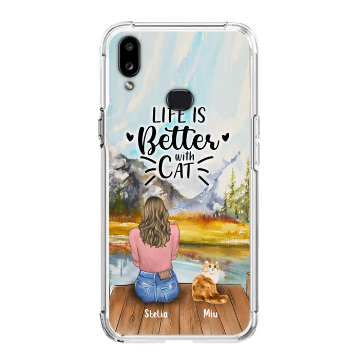 Custom Personalized Cat Mom Phone Case - Gifts For Cat Lovers With Upto 4 Cats - You Had Me At Meow - Case For iPhone(Update Iphone 14), Samsung And Xiaomi