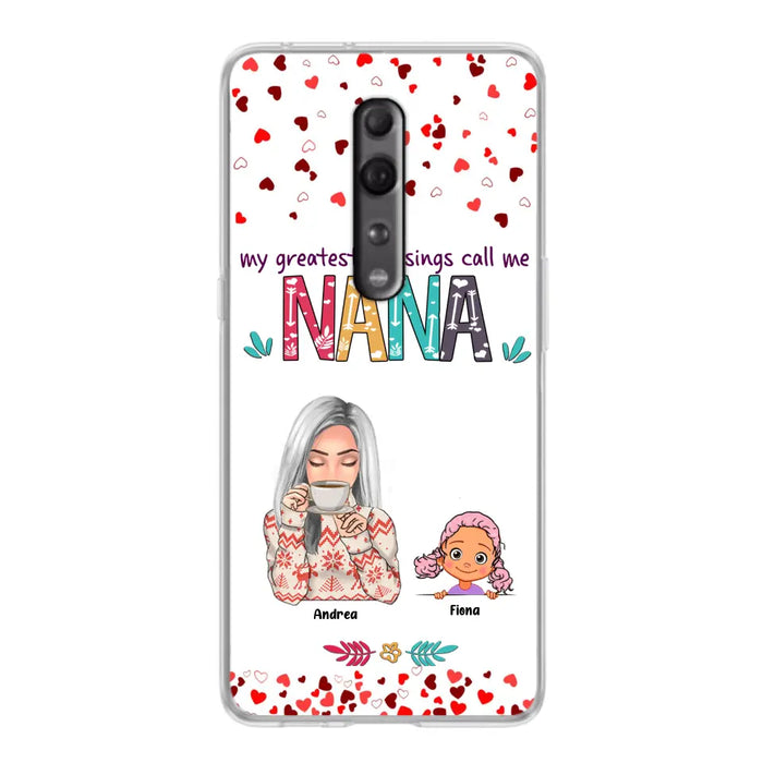 Custom Personalized Grandma & Grandkids Phone Case - Upto 5 Kids - My Greatest Blessings Call Me Nana - For Xiaomi, Oppo And Huawei Phone Case