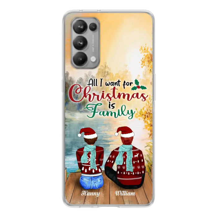 Custom Personalized Family Phone Case - Couple/ Parents With Upto 3 Kids, 3 Pets - Gift For Family - Case For Xiaomi, Oppo And Huawei