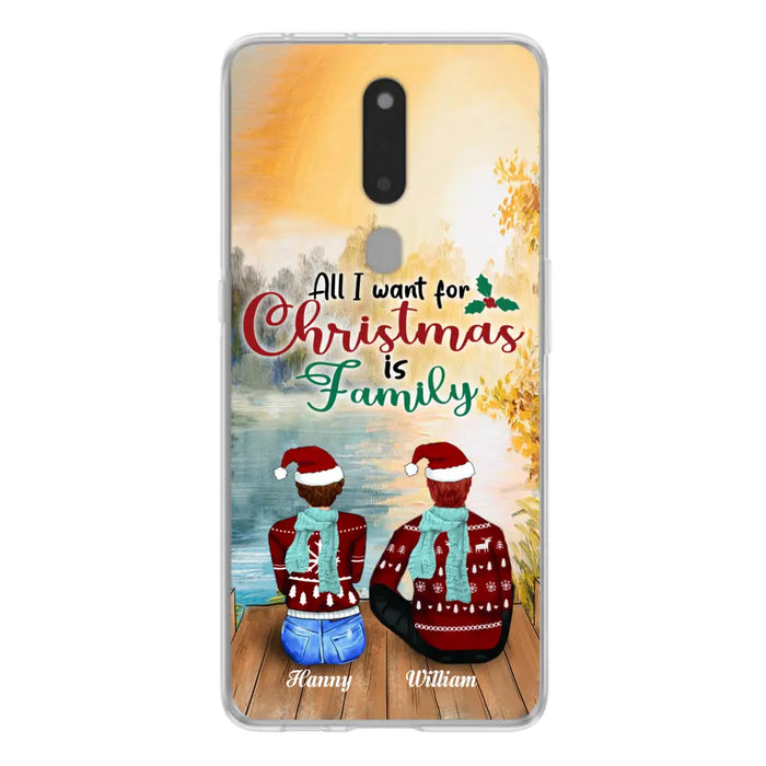 Custom Personalized Family Phone Case - Couple/ Parents With Upto 3 Kids, 3 Pets - Gift For Family - Case For Xiaomi, Oppo And Huawei