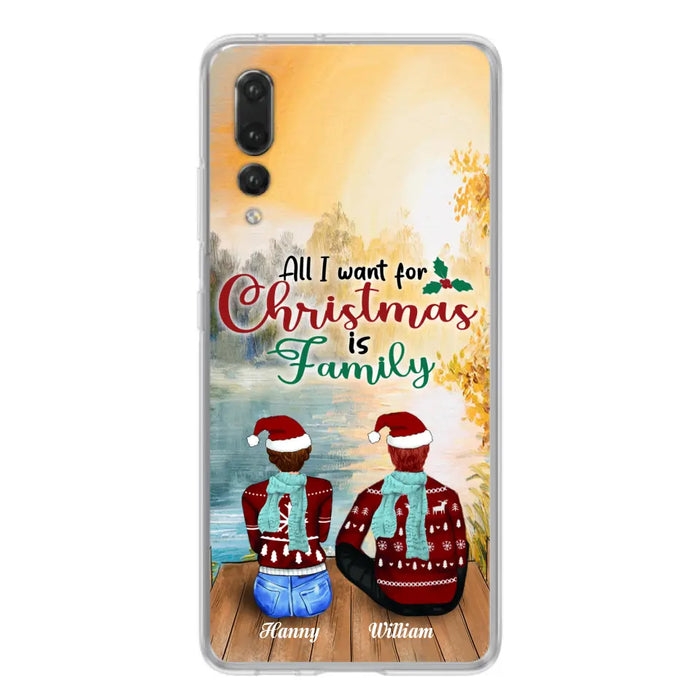 Custom Personalized Family Phone Case - Couple/ Parents With Upto 3 Kids, 3 Pets - Gift For Family - Case For Xiaomi, Oppo And Huawei