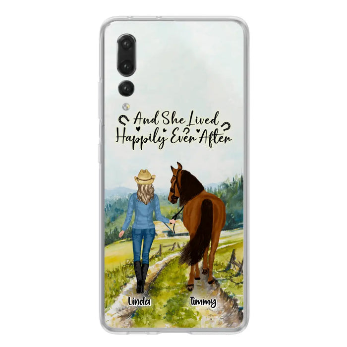 Custom Personalized Horse Girl Phone Case - Upto 4 Horses - Best Gift For Horse Lover - Just A Girl Who Loves Horses - Case For Xiaomi, Huawei & Oppo