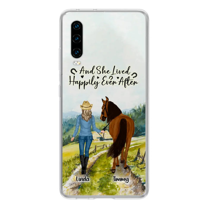 Custom Personalized Horse Girl Phone Case - Upto 4 Horses - Best Gift For Horse Lover - Just A Girl Who Loves Horses - Case For Xiaomi, Huawei & Oppo