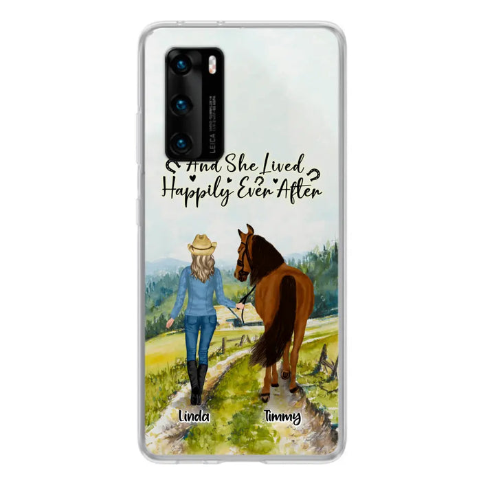 Custom Personalized Horse Girl Phone Case - Upto 4 Horses - Best Gift For Horse Lover - Just A Girl Who Loves Horses - Case For Xiaomi, Huawei & Oppo