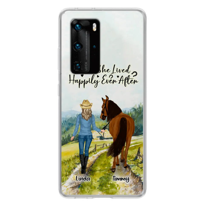 Custom Personalized Horse Girl Phone Case - Upto 4 Horses - Best Gift For Horse Lover - Just A Girl Who Loves Horses - Case For Xiaomi, Huawei & Oppo