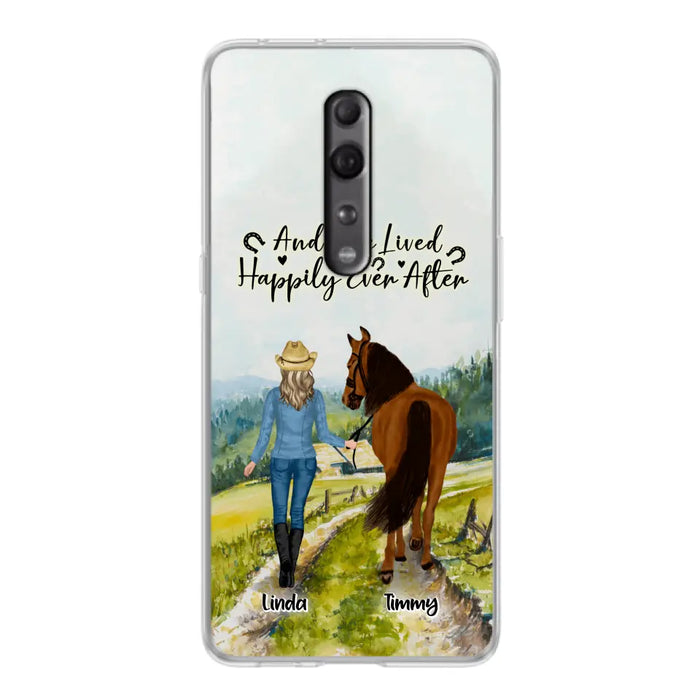 Custom Personalized Horse Girl Phone Case - Upto 4 Horses - Best Gift For Horse Lover - Just A Girl Who Loves Horses - Case For Xiaomi, Huawei & Oppo