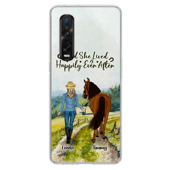 Custom Personalized Horse Girl Phone Case - Upto 4 Horses - Best Gift For Horse Lover - Just A Girl Who Loves Horses - Case For Xiaomi, Huawei & Oppo