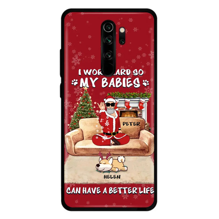 Custom Personalized Christmas Pet Dad Phone Case - Man With Upto 4 Pets - Gift For Cat/ Dog Lover - Case For Xiaomi, Oppo And Huawei