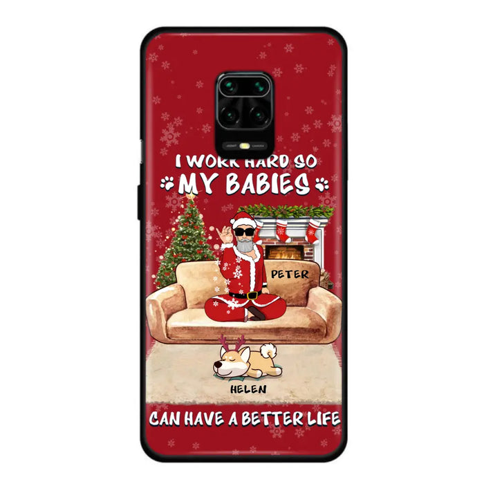 Custom Personalized Christmas Pet Dad Phone Case - Man With Upto 4 Pets - Gift For Cat/ Dog Lover - Case For Xiaomi, Oppo And Huawei