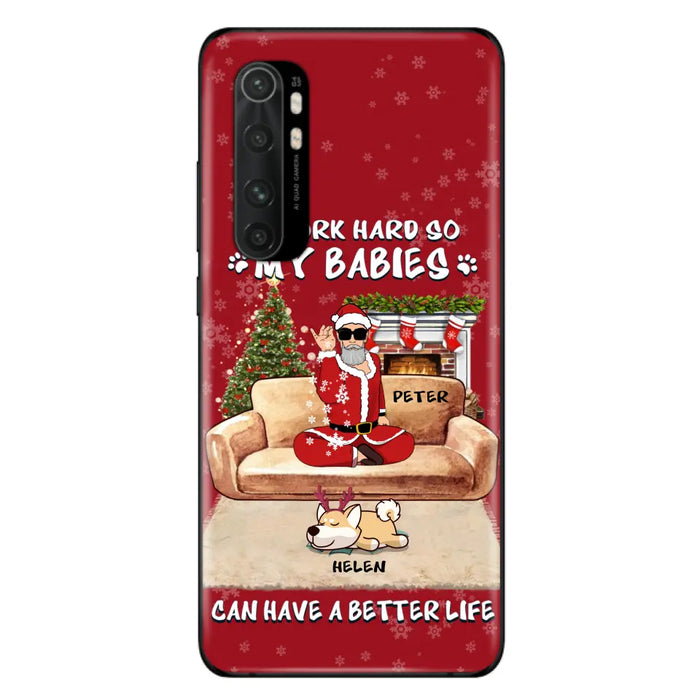 Custom Personalized Christmas Pet Dad Phone Case - Man With Upto 4 Pets - Gift For Cat/ Dog Lover - Case For Xiaomi, Oppo And Huawei