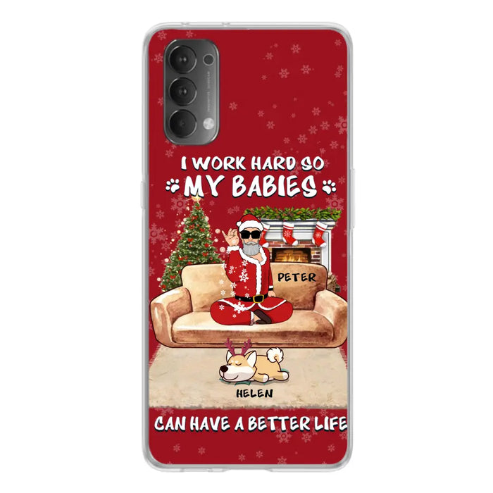 Custom Personalized Christmas Pet Dad Phone Case - Man With Upto 4 Pets - Gift For Cat/ Dog Lover - Case For Xiaomi, Oppo And Huawei