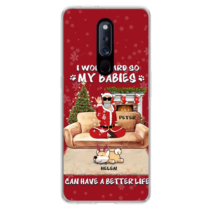 Custom Personalized Christmas Pet Dad Phone Case - Man With Upto 4 Pets - Gift For Cat/ Dog Lover - Case For Xiaomi, Oppo And Huawei