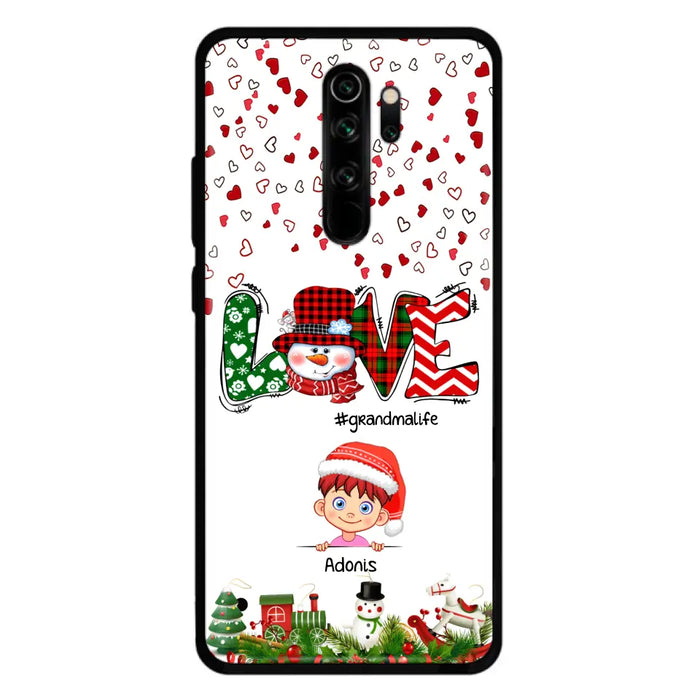 Custom Personalized Christmas Grandmalife Phone Case - Upto 6 Kids - Christmas Gift For Grandma, Mama - Case For Xiaomi, Oppo And Huawei