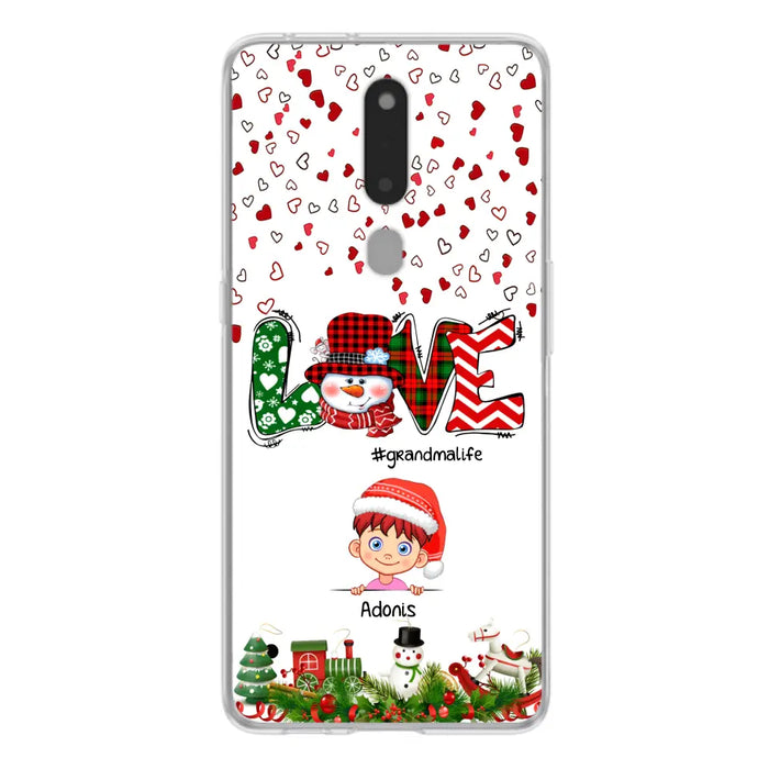 Custom Personalized Christmas Grandmalife Phone Case - Upto 6 Kids - Christmas Gift For Grandma, Mama - Case For Xiaomi, Oppo And Huawei