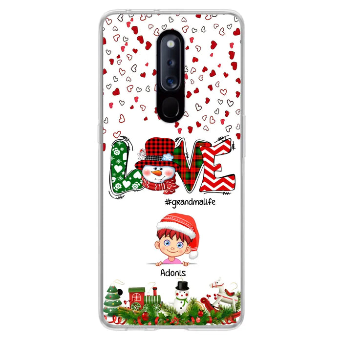 Custom Personalized Christmas Grandmalife Phone Case - Upto 6 Kids - Christmas Gift For Grandma, Mama - Case For Xiaomi, Oppo And Huawei