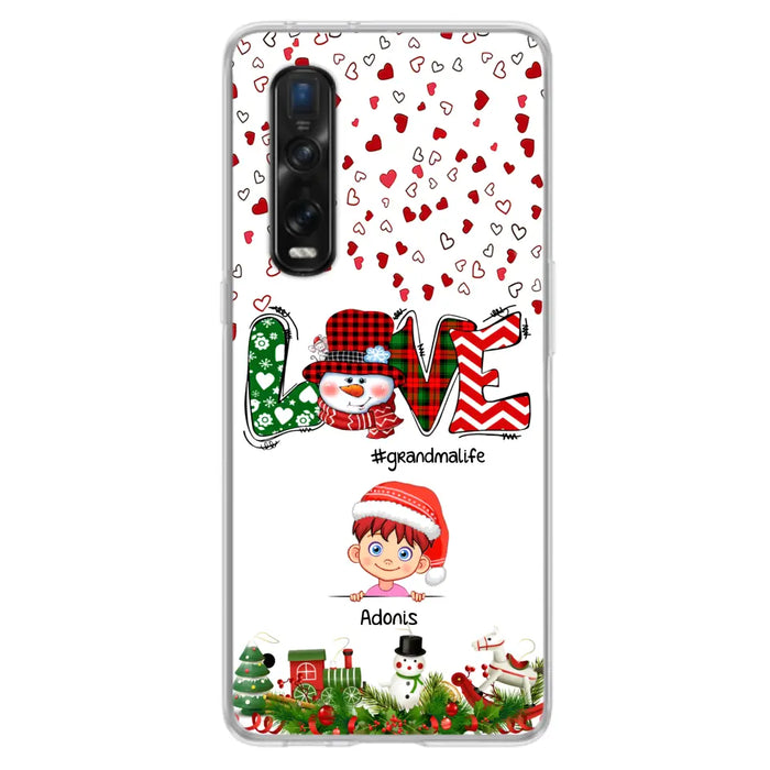 Custom Personalized Christmas Grandmalife Phone Case - Upto 6 Kids - Christmas Gift For Grandma, Mama - Case For Xiaomi, Oppo And Huawei