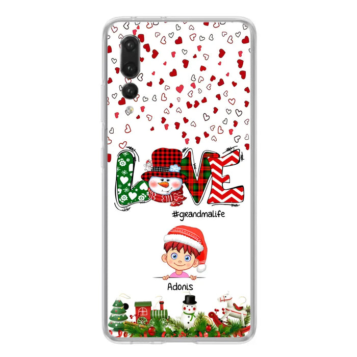 Custom Personalized Christmas Grandmalife Phone Case - Upto 6 Kids - Christmas Gift For Grandma, Mama - Case For Xiaomi, Oppo And Huawei