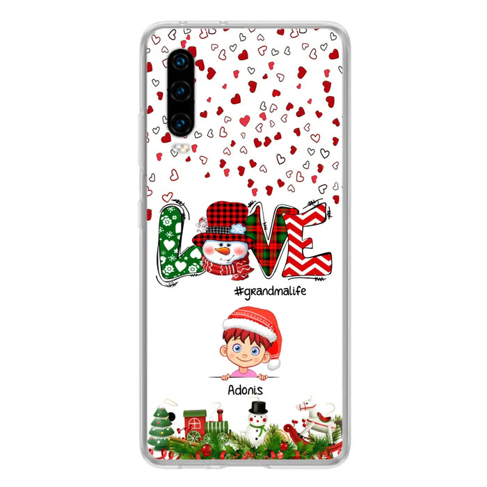 Custom Personalized Christmas Grandmalife Phone Case - Upto 6 Kids - Christmas Gift For Grandma, Mama - Case For Xiaomi, Oppo And Huawei