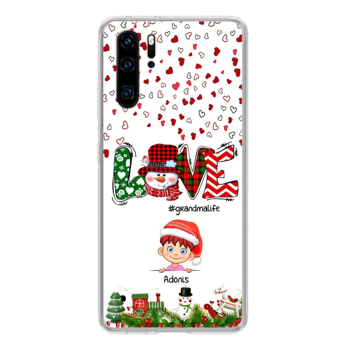 Custom Personalized Christmas Grandmalife Phone Case - Upto 6 Kids - Christmas Gift For Grandma, Mama - Case For Xiaomi, Oppo And Huawei