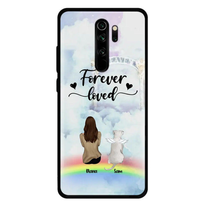 Custom Personalized Memorial Pets Phone Case - Man/Woman With Upto 4 Pets - Memorial Gift For Dog Lovers/Cat Lovers - Forever Loved - For Xiaomi, Oppo And Huawei Phone Case - AXSIO5