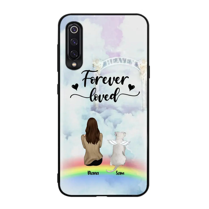 Custom Personalized Memorial Pets Phone Case - Man/Woman With Upto 4 Pets - Memorial Gift For Dog Lovers/Cat Lovers - Forever Loved - For Xiaomi, Oppo And Huawei Phone Case - AXSIO5