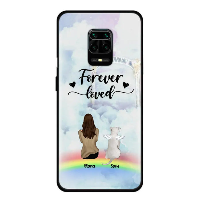 Custom Personalized Memorial Pets Phone Case - Man/Woman With Upto 4 Pets - Memorial Gift For Dog Lovers/Cat Lovers - Forever Loved - For Xiaomi, Oppo And Huawei Phone Case - AXSIO5