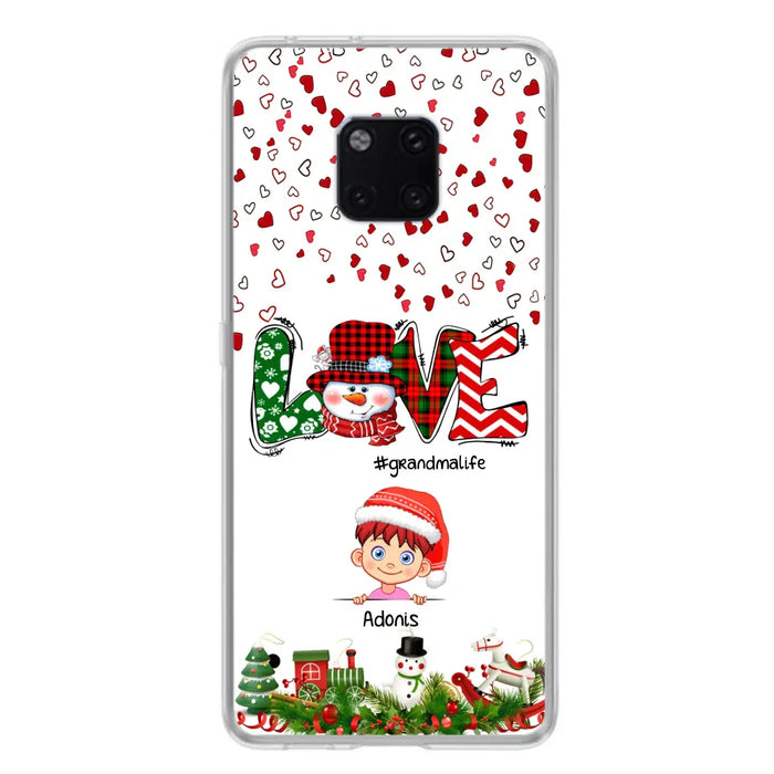 Custom Personalized Christmas Grandmalife Phone Case - Upto 6 Kids - Christmas Gift For Grandma, Mama - Case For Xiaomi, Oppo And Huawei