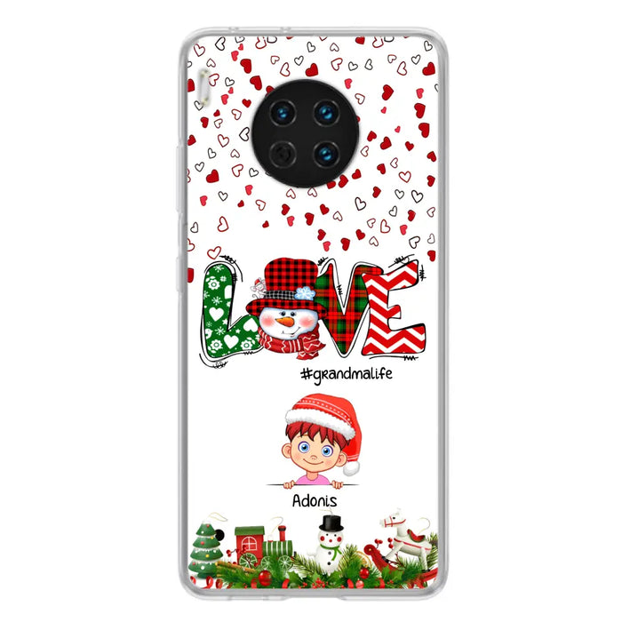 Custom Personalized Christmas Grandmalife Phone Case - Upto 6 Kids - Christmas Gift For Grandma, Mama - Case For Xiaomi, Oppo And Huawei