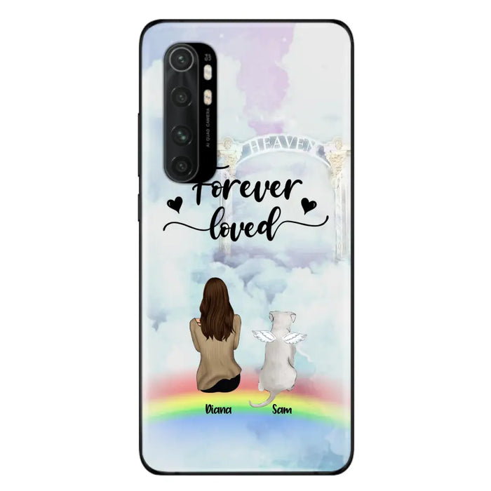 Custom Personalized Memorial Pets Phone Case - Man/Woman With Upto 4 Pets - Memorial Gift For Dog Lovers/Cat Lovers - Forever Loved - For Xiaomi, Oppo And Huawei Phone Case - AXSIO5