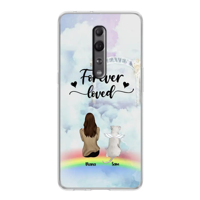 Custom Personalized Memorial Pets Phone Case - Man/Woman With Upto 4 Pets - Memorial Gift For Dog Lovers/Cat Lovers - Forever Loved - For Xiaomi, Oppo And Huawei Phone Case - AXSIO5