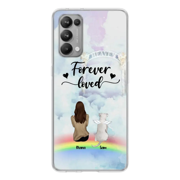 Custom Personalized Memorial Pets Phone Case - Man/Woman With Upto 4 Pets - Memorial Gift For Dog Lovers/Cat Lovers - Forever Loved - For Xiaomi, Oppo And Huawei Phone Case - AXSIO5