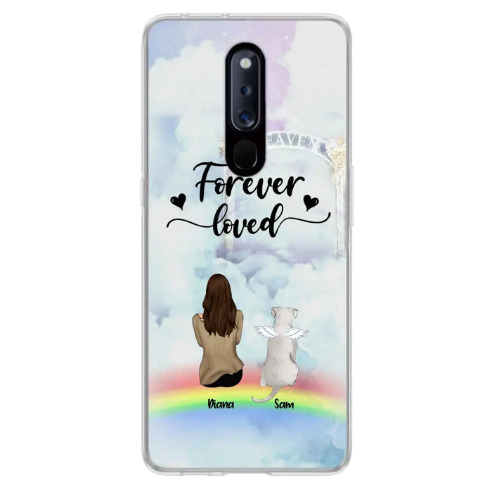 Custom Personalized Memorial Pets Phone Case - Man/Woman With Upto 4 Pets - Memorial Gift For Dog Lovers/Cat Lovers - Forever Loved - For Xiaomi, Oppo And Huawei Phone Case - AXSIO5