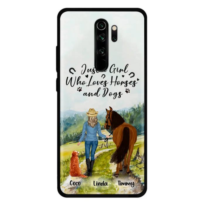 Custom Personalized Horse And Dog Phone Case - Man/ Woman/ Girl/ Boy With Upto 2 Horses And 4 Dogs - Gift For Horse/ Dog Lover - Case For Xiaomi, Oppo And Huawei