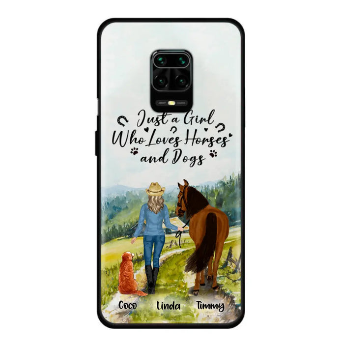 Custom Personalized Horse And Dog Phone Case - Man/ Woman/ Girl/ Boy With Upto 2 Horses And 4 Dogs - Gift For Horse/ Dog Lover - Case For Xiaomi, Oppo And Huawei