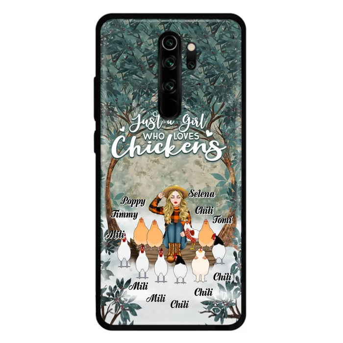 Custom Personalized Just A Girl Who Loves Chickens Phone Case - Girl With Upto 10 Chickens - Case For Xiaomi, Oppo And Huawei