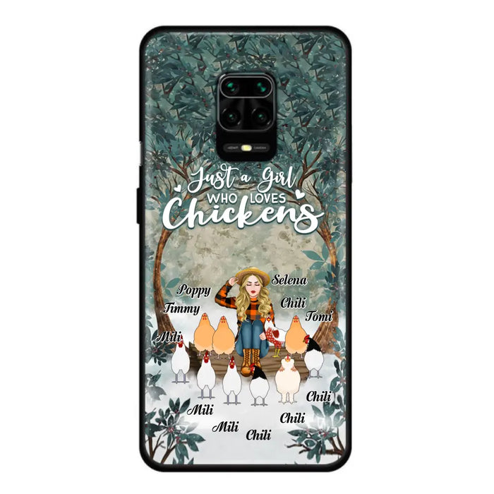 Custom Personalized Just A Girl Who Loves Chickens Phone Case - Girl With Upto 10 Chickens - Case For Xiaomi, Oppo And Huawei