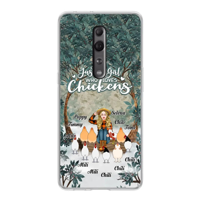 Custom Personalized Just A Girl Who Loves Chickens Phone Case - Girl With Upto 10 Chickens - Case For Xiaomi, Oppo And Huawei