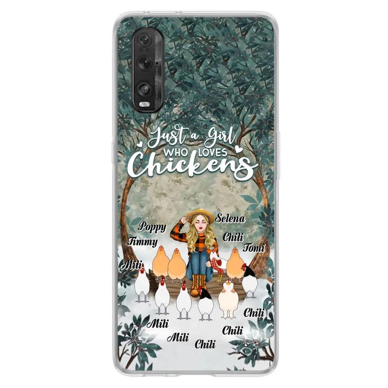 Personalized Just A Girl Who Loves Chickens Phone Case - Girl With Up to 10 Chickens - Case For Xiaomi, Oppo And Huawei