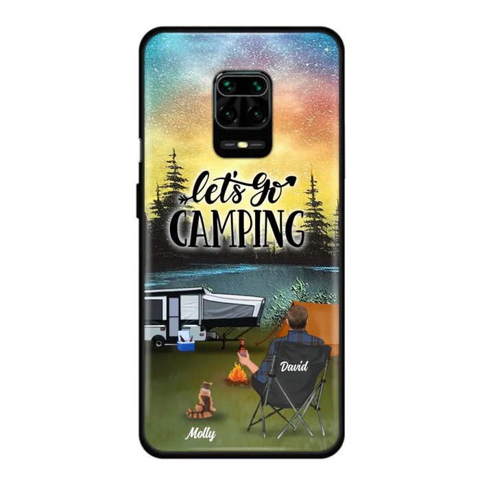 Custom Personalized Night Camping Phone Case - Solo/ Couple With Upto 6 Pets - Gift For Camping Lover - Let's Go Camping - Case For Xiaomi, Oppo And Huawei