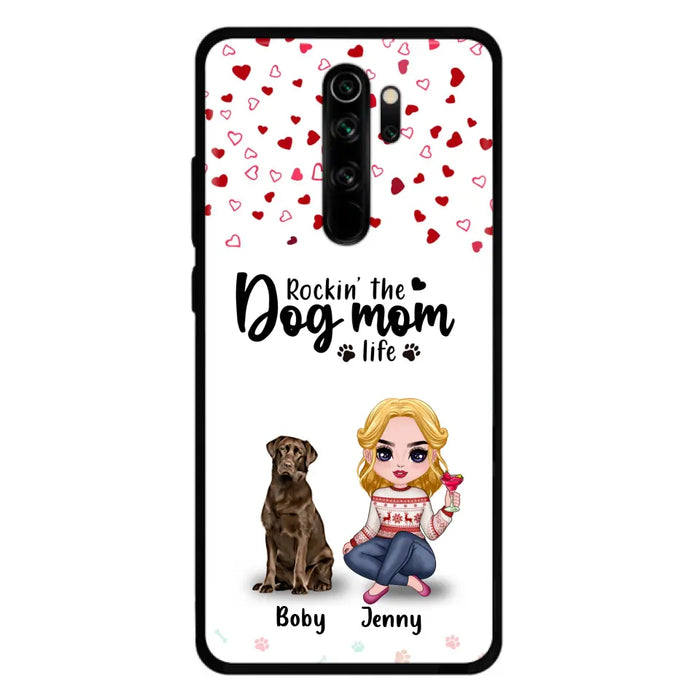 Custom Personalized Dog Mom Front Phone Case - Upto 5 Dogs - Gift Idea For Dog Lover - Rockin' The Dog Mom Life - Case For Xiaomi, Oppo And Huawei