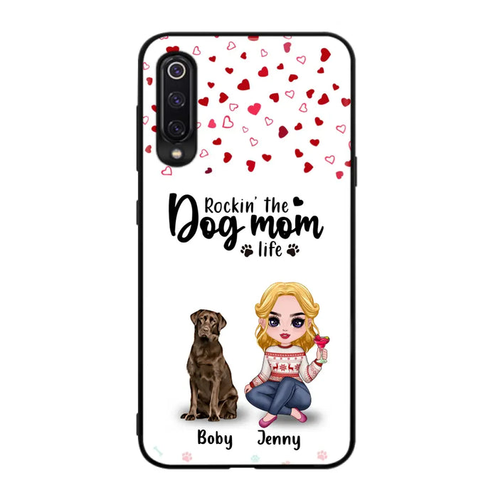 Custom Personalized Dog Mom Front Phone Case - Upto 5 Dogs - Gift Idea For Dog Lover - Rockin' The Dog Mom Life - Case For Xiaomi, Oppo And Huawei