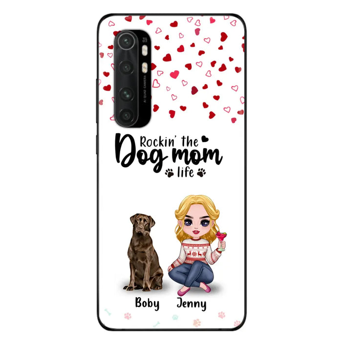 Custom Personalized Dog Mom Front Phone Case - Upto 5 Dogs - Gift Idea For Dog Lover - Rockin' The Dog Mom Life - Case For Xiaomi, Oppo And Huawei