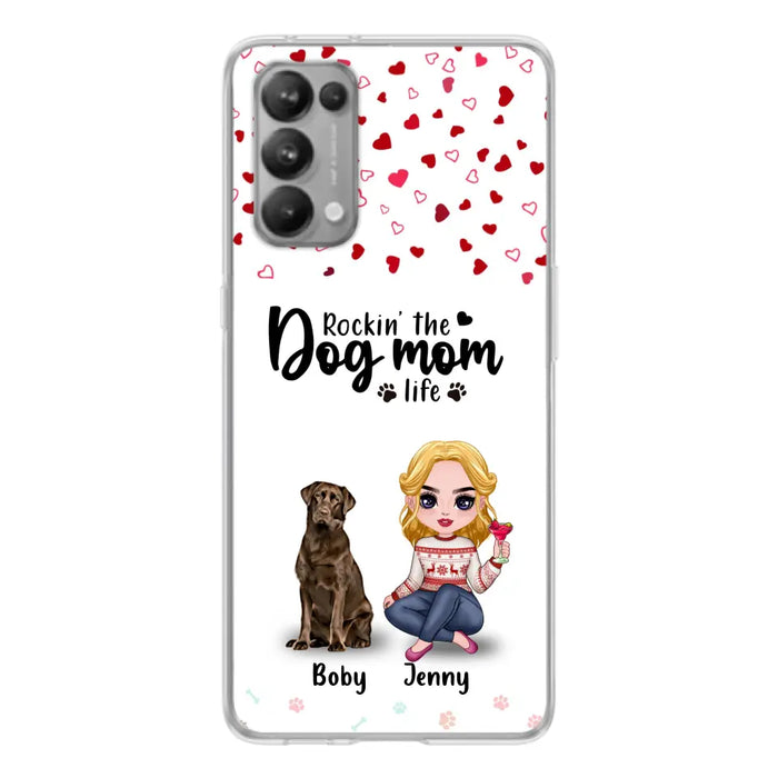 Custom Personalized Dog Mom Front Phone Case - Upto 5 Dogs - Gift Idea For Dog Lover - Rockin' The Dog Mom Life - Case For Xiaomi, Oppo And Huawei